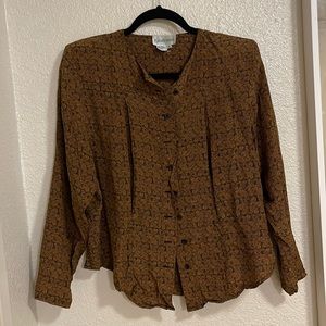 button up with shoulder pads